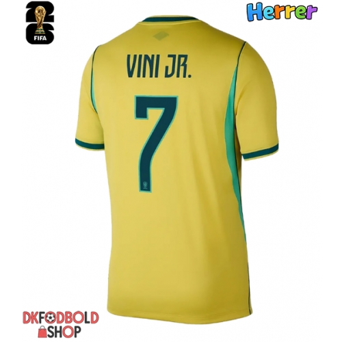 Brasilien Vinicius Junior #7 Hjemmebanetrøje VM 2026 Kort ærmer